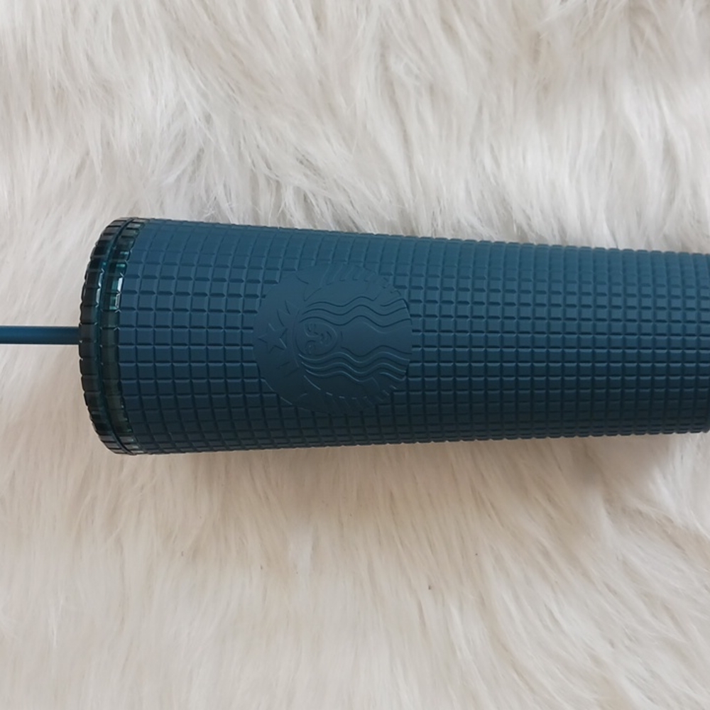 Starbucks Blue Matte Grid Cold Cup Tumbler